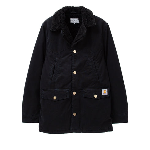 Carhartt WIP Newman Coat Black Heavy Stone Wash I031195_89_60 Degli Uberti